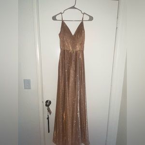Sparkling Champagne Prom Dress